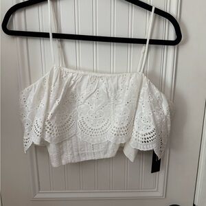 Lulu's White Eyelet Camisole Top